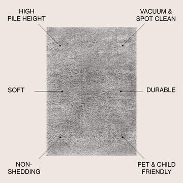 Aydin Solid Plush Shag Area Rug
